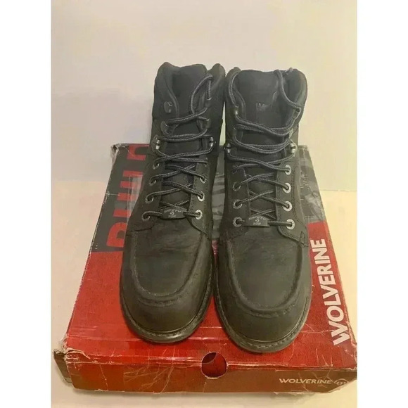 .1565 Wolverine Men's Hellcat MOC 6" CM Wedge Boot, Black, 11.5 - Picture 4 of 6
